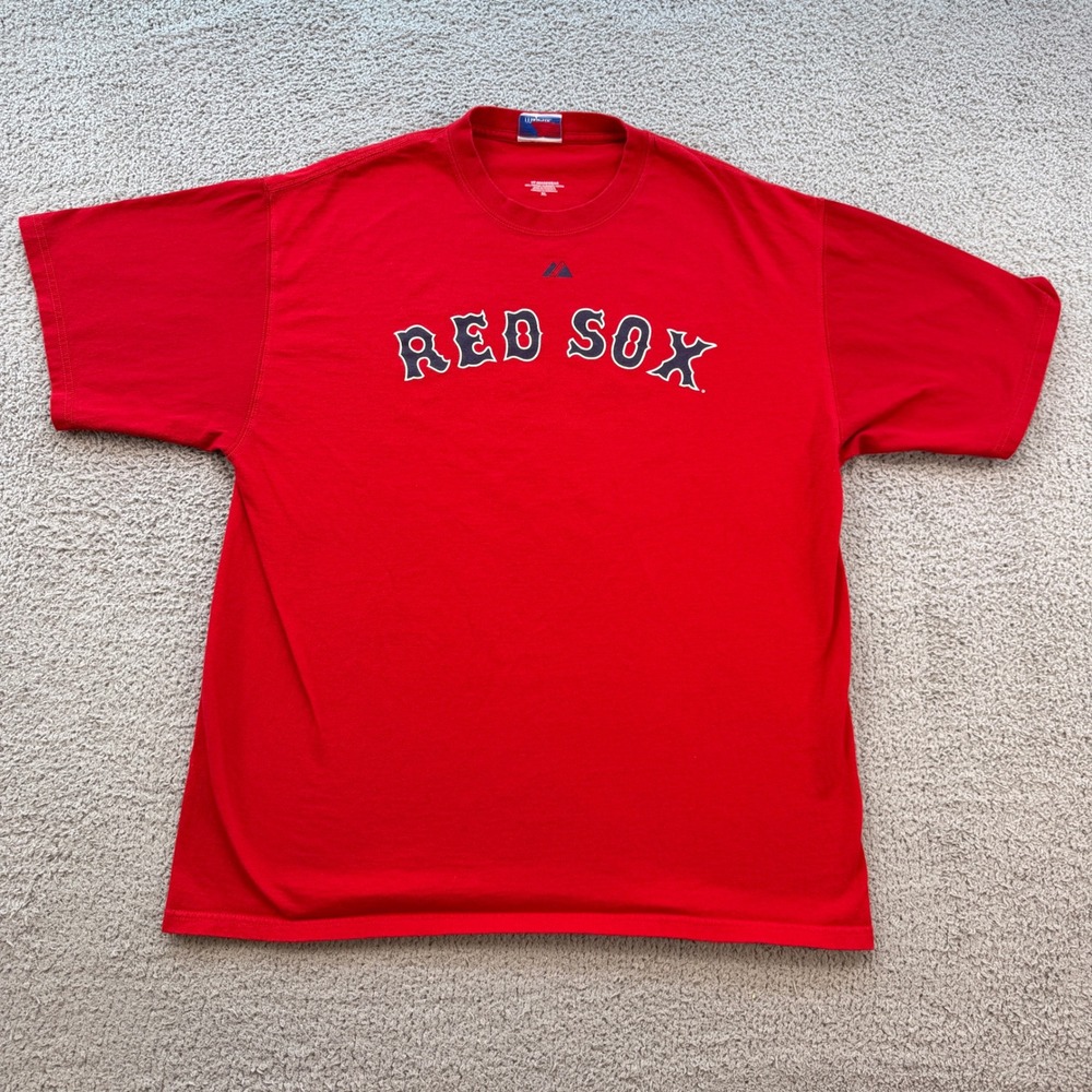 Majestic Boston Red Sox Jacoby Ellsbury 46 Red MLB T-Shirt Mens XL 2008